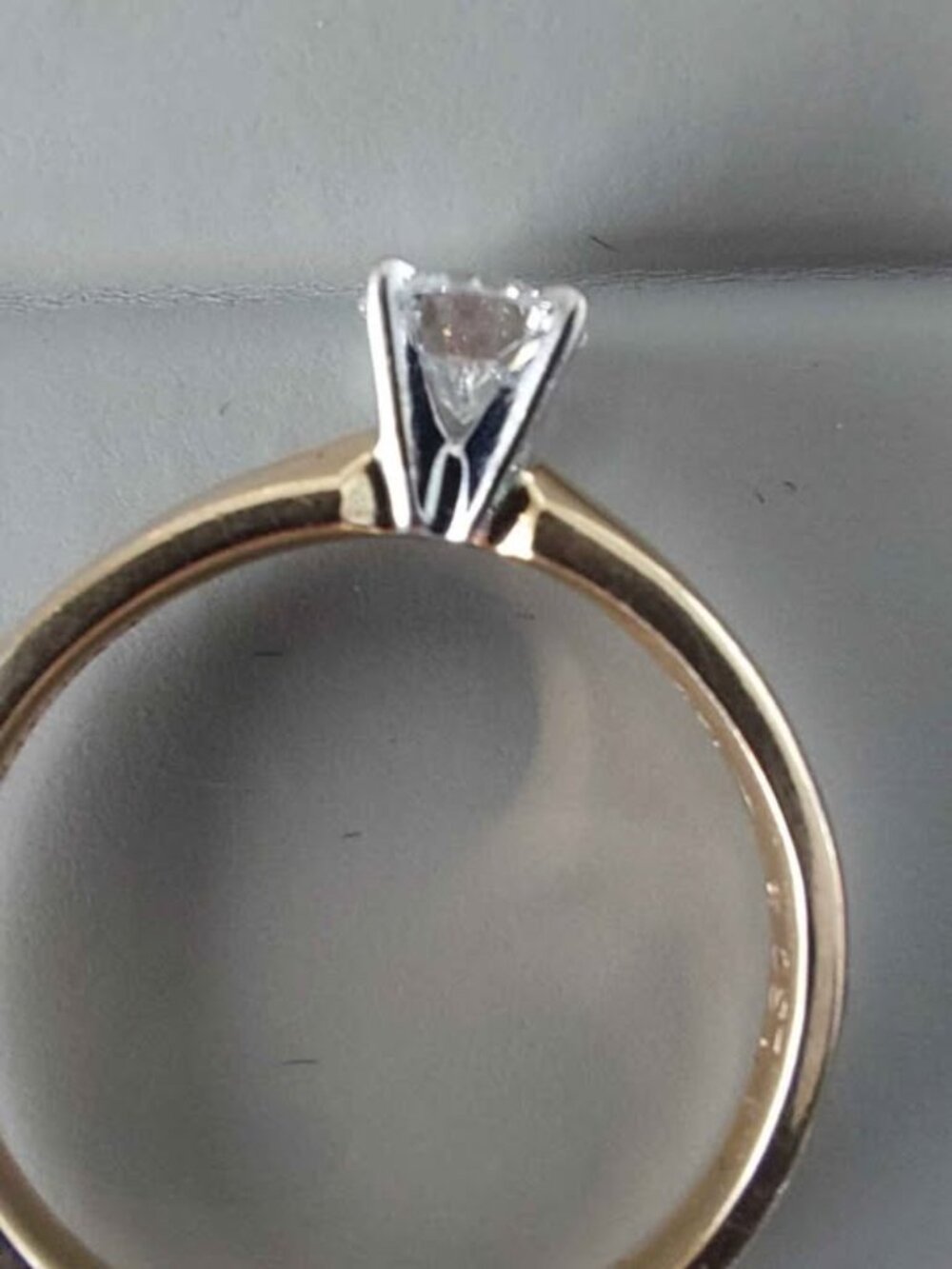 Diamond Solitaire Ring Gold - Picture 8 of 10